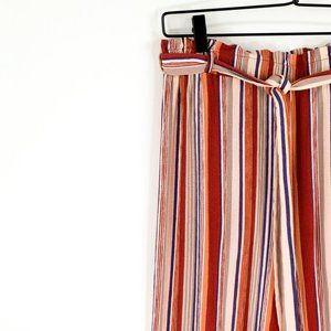 FOREVER 21 High Rise Flowy Striped Palazzo Pants